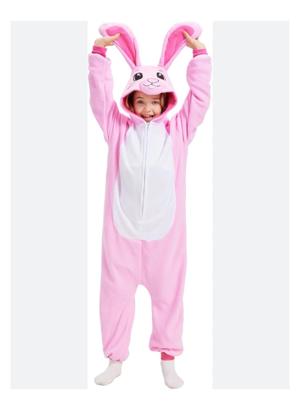 Pink Bunny jumpsuit Kigurumi Halloween Costume Adult size